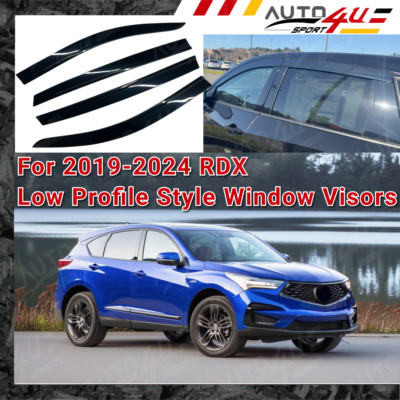 Fits Acura RDX 2019-24 Window Vent Visors Rain Wind Guard Tinted Shade Deflector