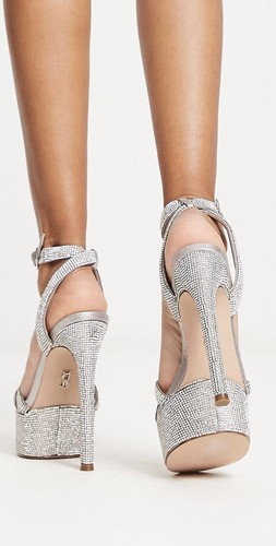 Sandali con plateau Steve Madden Marciana in strass UK11 (rical £140) - Foto 3 di 8