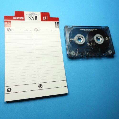 🍒 1x MAXELL SX II 60 * IEC II Type 2 * Tape Cassette Kassette кассета * 1988 . - Bild 4 von 4