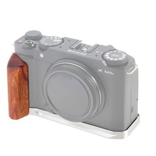 Wooden L-Bracket Quick Release Grip for Fujifilm X-M5 Camera with Arca Swiss Pla