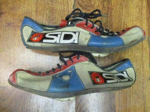VINTAGE OLD SCHOOL RETRO SIDI ROAD TRACK CYCLING SHOES W/ CLEATS - 41.5 DISPLAY - Picture 2 of 6