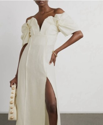 cult gaia muna off-the-shoulder midi dress Cult Gaia Dresses | Cult Gaia Muna Dress | Color: White