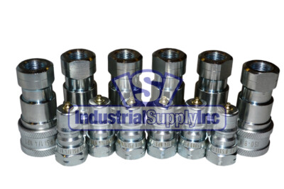 Quick Coupler | ISO 7241-1 B | 1/4'' NPT Pipe Threads | Complete Set | 6 PK
