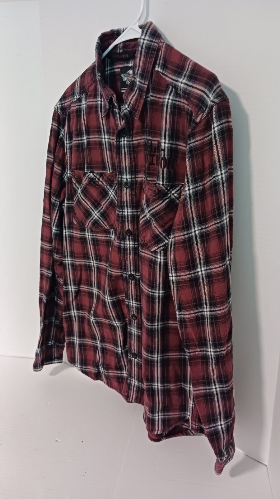 Authentic Harley Davidson Button Long Sleeve Flan… - image 3