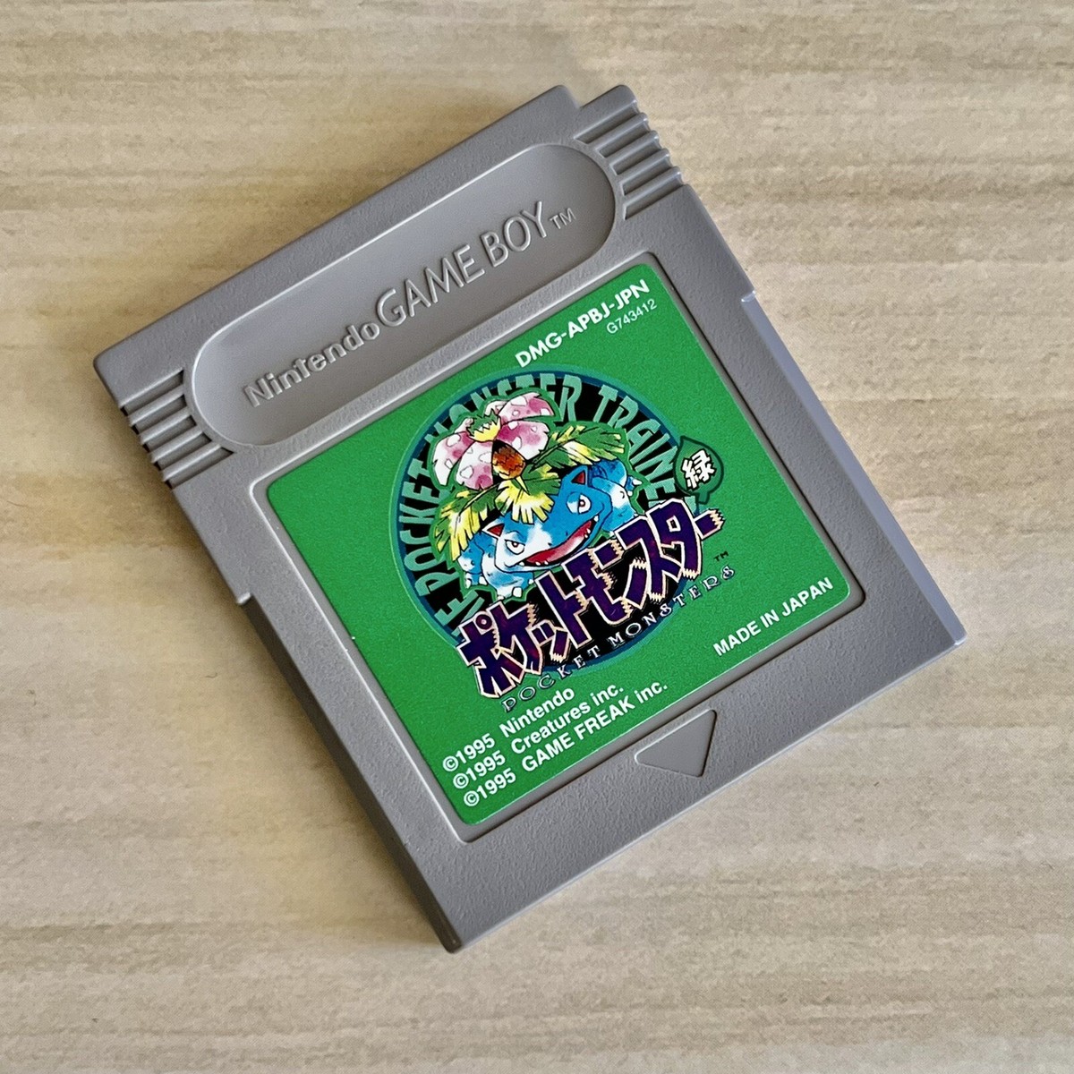 Pokemon Green Japanese Version - Nintendo GameBoy Authentic Tested