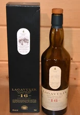 Lagavulin 16-year Scotch (Islay) Empty 750ml Bottle with Cork Cap & Box