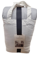 Hand and Hearth - 3PC King Microstripe Comforter  Sham Set Railroad Gray