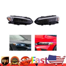 Pair LED Headlights For Honda Civic 22-25Front Head Lamps Assembly Left & Right