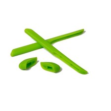 New Walleva Green Rubber Kit For Oakley Fast Jacket/Fast Jacket XL Sunglasses