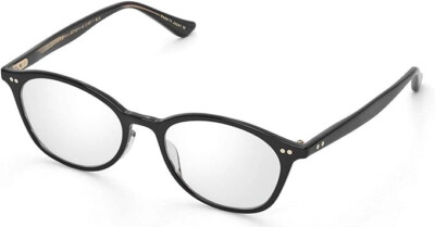 Authentic DITA Lettere DTX511-49-01AF Black Oval Demo Lens Glasses 49 mm