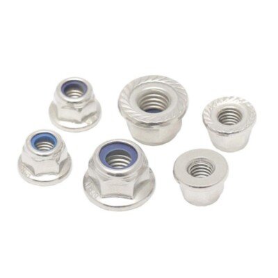 Hex Flange Nylon Insert Lock Nut 316 A4 Stainless Steel DIN6926 M4 M5 M6M8M10M12