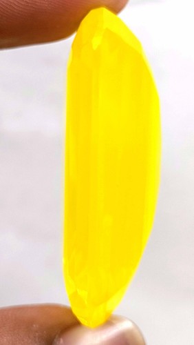 Transparent Emerald Cut EGL Certified 180 Ct Ethiopian Bi-Color Yellow Gemstone - Picture 4 of 13