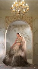 Latest Karishma Silk Dusty Brown Lehenga Choli With Dupatta For Functional Wear