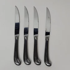 4 Dinner Knives Serrated Korea Flatware Butter Knife Set