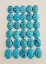 One Oval Shaped Natural Arizona Turquoise Cabochon 15x20mm