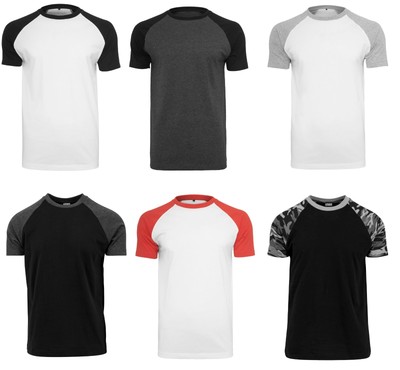 Herren T-Shirt  Raglan Contrast Tee Shirt Gr. S M L XL XXL 3XL 4XL 5XL WSR007