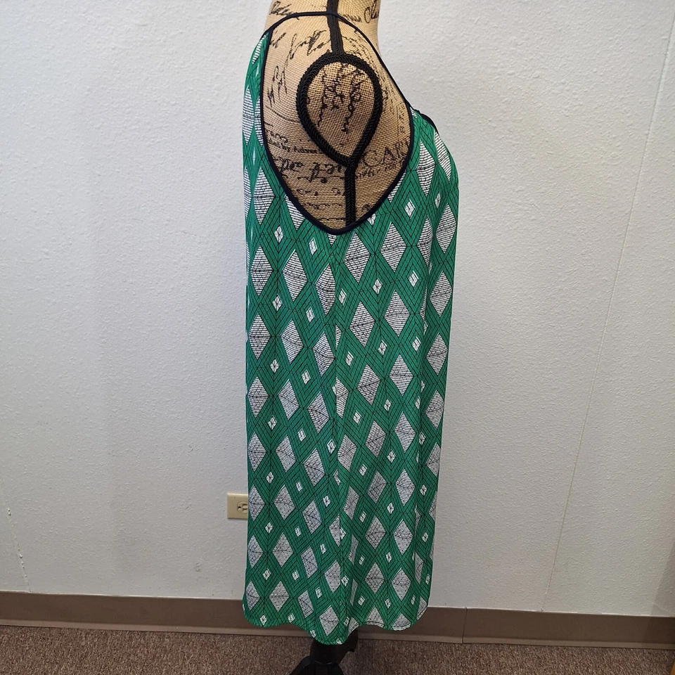 Vestido midi sin mangas Collective Concepts 100 % poliéster verde para mujer talla L Foto 3 de 4