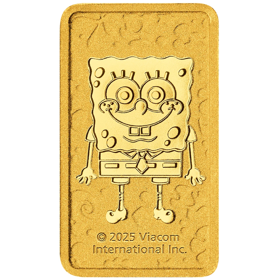 1 Gramm Goldbarren SpongeBob Schwammkopf™ 2025 - 999,9 Gold - in Blisterkarte - Bild 4 von 4