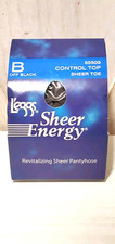 NewL'eggs Sheer Energy Control Top Pantyhose Off Black 65503 Size B Sheer Toe
