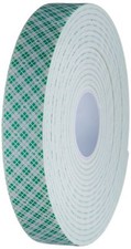 3M 4008 Natural Polyurethane Double Coated Foam Tape 1" Width x 5yd Length 1