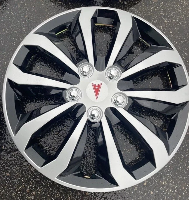 2003-2010 Pontiac Vibe Conjunto 4 Calotas de Raio Prata/Preto/Vermelho Estado Perfeito-usado Bom 16” - Imagem 3 de 4