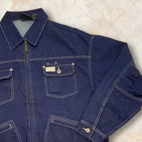 Chaqueta de mezclilla para hombre Rocawear azul oscuro nueva con etiquetas - Imagen 8 de 9