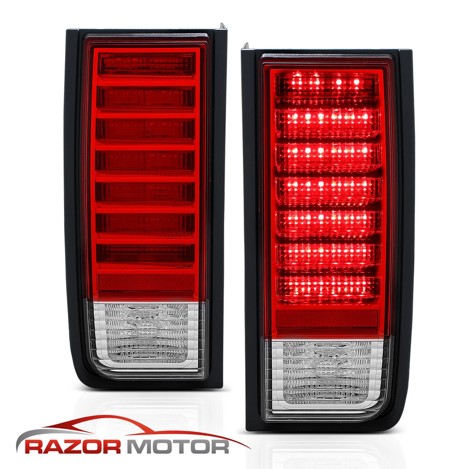 2003 2004 2005 2006 2007 2008 2009 For Hummer H2 Red FULL LED Tail Lights Pair - Image 2 of 4