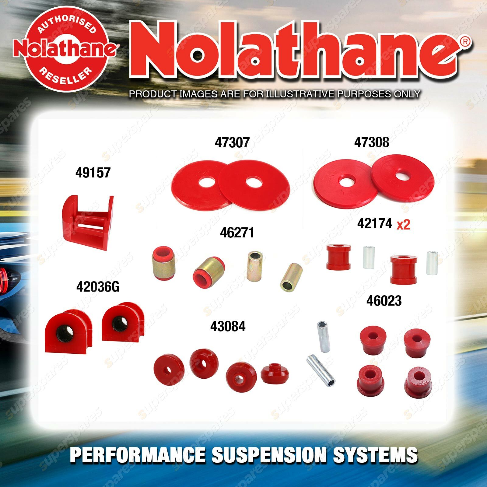 Rear Nolathane Suspension Bush Kit for HOLDEN ADVENTRA VY VZ 8CYL 2002