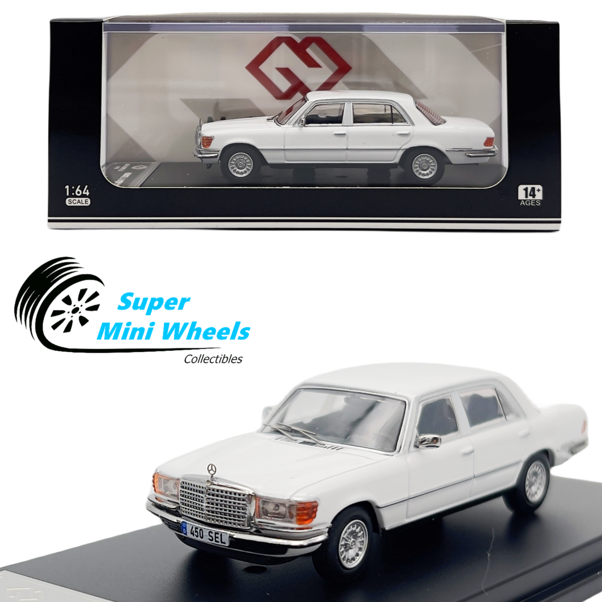 MaxWell 1:64 Mercedes-Benz 450SEL 6.9 W116 1976 White