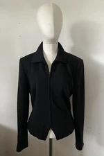 Vintage DKNY Donna Karan New York Blk Jacket ~ 90s Minimalism ~ Label Sz 8