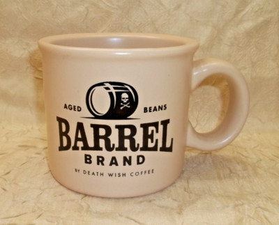 Death Wish Coffee HTF Ceramic Camper Mug Barrel Brand Aged Beans Made in USA