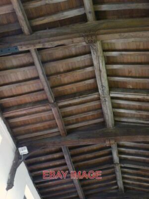 PHOTO  THE NAVE ROOF ST MARY'S EAST LEAKE 16TH CENTURY TIE-BEAM ROOF WITH CARVED