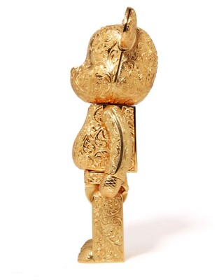 A BATHING APE BAPE X ROYAL SELANGOR SHARK BE@RBRICK 400% Gold New