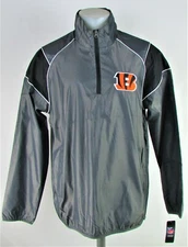 Cincinnati Bengals NFL G-III Men's Grey 1/4 Zip Track Jacket