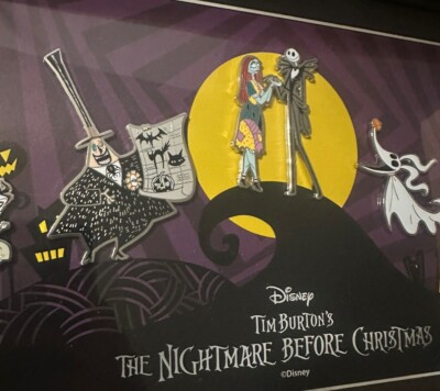 D23 2024 Expo Nightmare Before Christmas Monogram Framed Pin Set