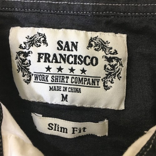 San Francisco Arbeitshemden Blau Möwen Muster Erwachsene Herren Slim Fit Medium Weiß - Bild 3 von 10