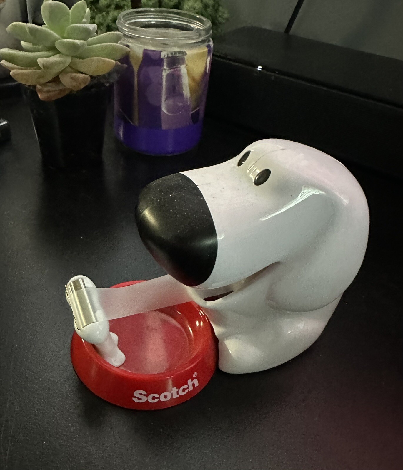 Scotch Tape Dispenser Dog with Bone And Bowl Plastic-image