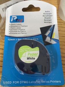 dymo letratag paper white 12mm x 4m