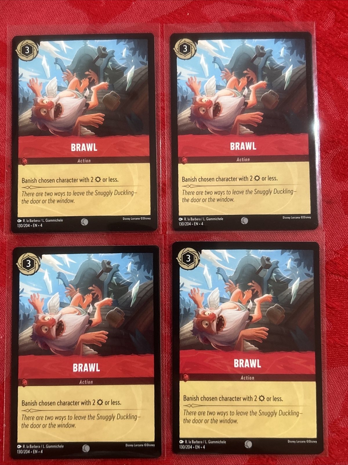 x4 Disney Lorcana: Ursula's Return - Brawl - 130/204 - M/NM x4