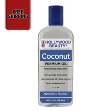 Hollywood Beauty Salon Size Coconut Oil Repairs Split Ends - 8 fl oz (236 ml)