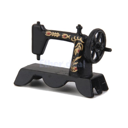 1:12 Puppenstube Miniatur Metall Nähmaschine Schneider Tret-Nähmaschine - Picture 6 of 7