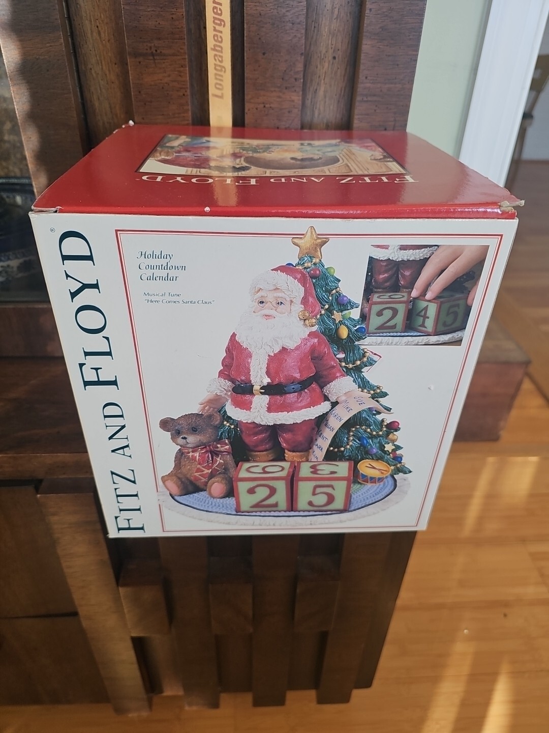 FITZ & FLOYD Plays fitz-floyd-plays-here-comes-santa-on-music-box-holiday-countdown-calendar-ebay