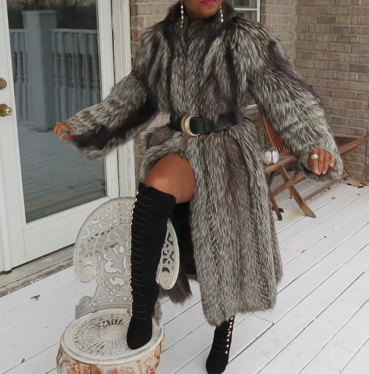 Designer fur coat cheap