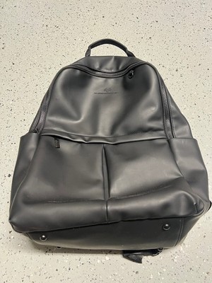 Jack Abrahams The Cassius 18'' Water-Resistant Tarpaulin Laptop Backpack - Black