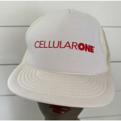 Cellular One Vintage Hat Cap Young An Hat Company White SnapBack Adjustable