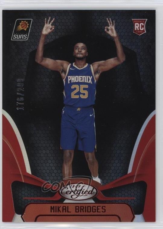 2018-19 Certified Mirror Red 176/299 Mikal Bridges #160 0o5
