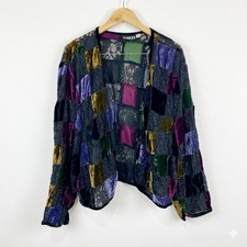 Vintage WR II Velvet Patchwork Lace Jacket Whimsigoth Boho Made in USA M/L