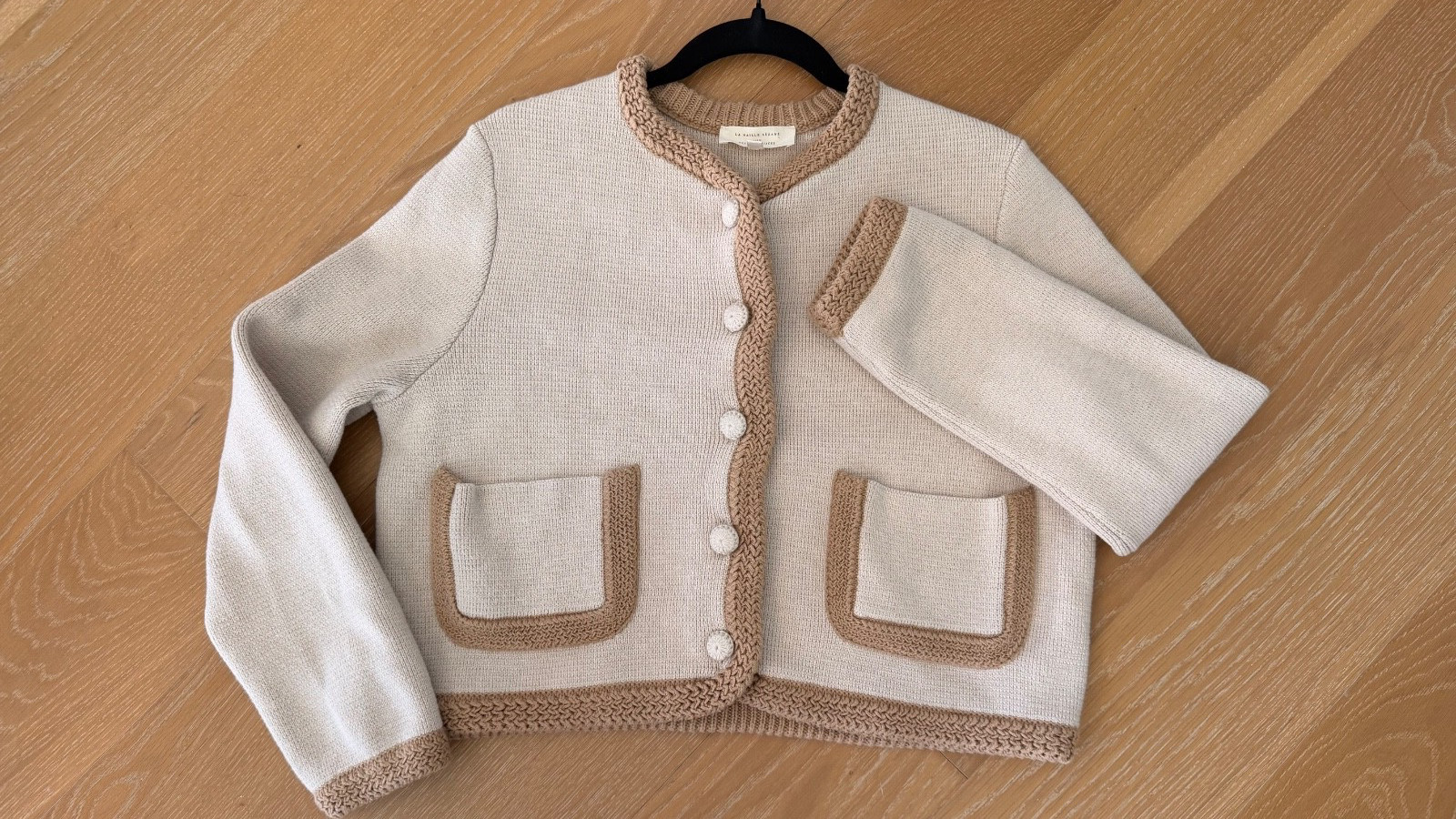Sézane Auguste Jacket in Vanille Biscuit, Beige Tan Khaki Brown, Size Small S image 10