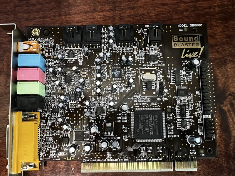 Creative Sound Blaster Live! SB0060 PCI Sound Card EMU10K1 Windows XP Tested Wor