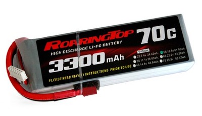 RoaringTop LiPo Battery Pack 70C 3300mAh 5S 18.5V with Deans Plug